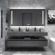 Customized Bathroom Vanities Touch Screen Medicine Cabinet Smart LED Mirror bathroom Cabinet With Bath Mirror