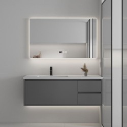 LED Mirror Illuminated Bathroom Mirror with Anti Fog Function Wall Mounted Makeup Vanity Mirror Over Cosmetic Bath Sink