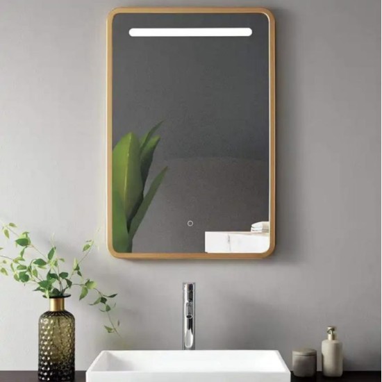 Aluminum Frame touch sensor switch dimming function Bath mirrors bathroom light shave mirror