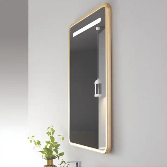 Aluminum Frame touch sensor switch dimming function Bath mirrors bathroom light shave mirror