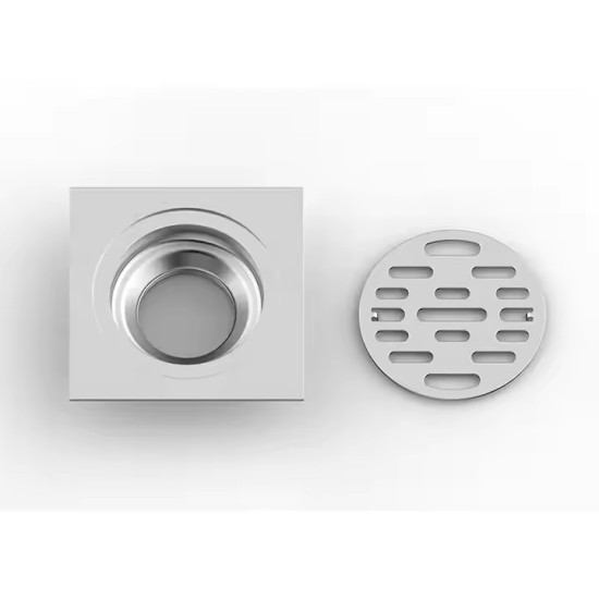 Cheap Price 304 Stainless Steel Drains with Removable Hair Catcher Cover Anti-clogging Water Drain for Bathroom