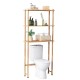 Durable Customized 3 Tier Bamboo Toilet Storage Shelf Toilet Organizer Rack for Bathroom Laundry Space Saver