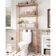 Durable Customized 3 Tier Bamboo Toilet Storage Shelf Toilet Organizer Rack for Bathroom Laundry Space Saver