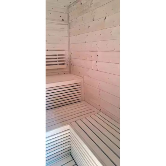 Classic Fashion hot selling indoor New Pure Canadian Red Cedar Wooden Hot Rock steam shower Sauna