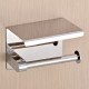 Bathroom Accessories Home Goods Stainless Steel Mirror Polishing Toilet Paper Holder with Phone Stand