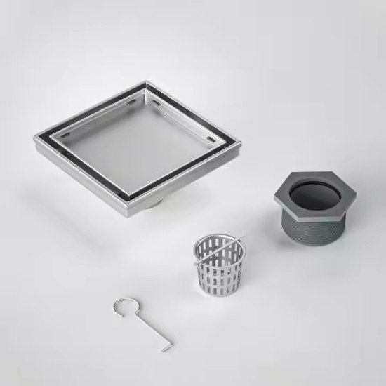 Manufacture High Quality 2 in 1 Cover Tile Insert Square Stainless Steel Square Floor Drain for Bathroom