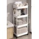 Multi-Layer Trolley Storage Rack for Bedroom Bathroom & Kitchen Floor-Standing Snack Holder with Baby Supplies Easy Installation