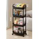 Multi-Layer Trolley Storage Rack for Bedroom Bathroom & Kitchen Floor-Standing Snack Holder with Baby Supplies Easy Installation