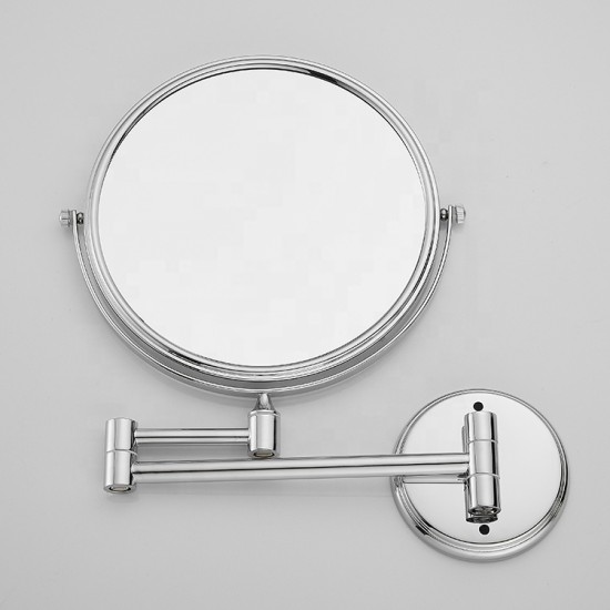 3x Magnification Chrome Make Up Mirror Living Room Wall Mount Double Sided Round Cosmetic Mirror