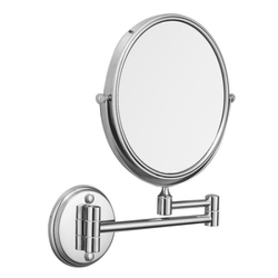 3x Magnification Chrome Make Up Mirror Living Room Wall Mount Double Sided Round Cosmetic Mirror