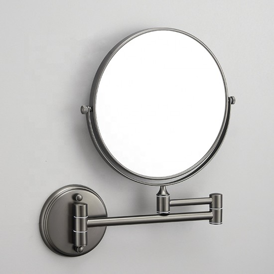 Double Side 1X 3X Magnifying Wall Folding Makeup Mirror Flexible Swivel Shaving Mirror