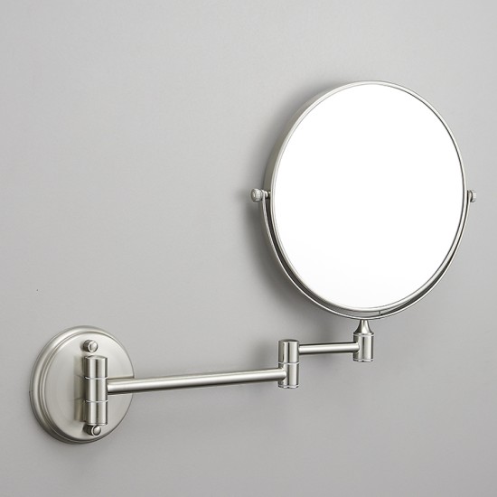 Hotel Contemporary Wall mount Foldable 360 Swivel Makeup Mirror Bathroom Round Cosmetic Mirrors