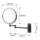 360 Degree Swivel Extendable Adjustable Bathroom Makeup Mirror Wall Mount Movable Shaving Mirror