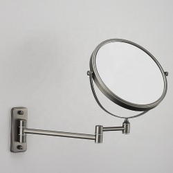 Gun Grey Color Wall Mount Bathroom Magnifying Shaving Mirror Cosmetic Makeup Make Up Mirror