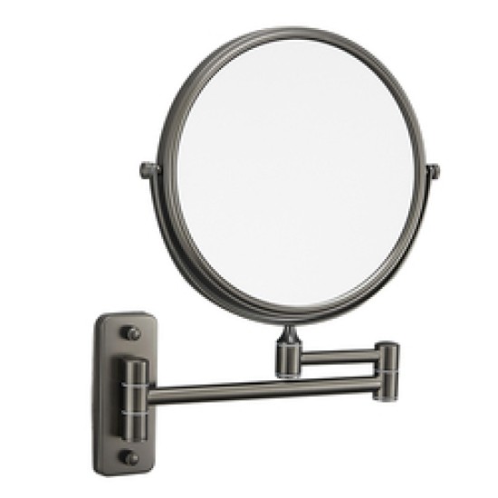 Gun Grey Color Wall Mount Bathroom Magnifying Shaving Mirror Cosmetic Makeup Make Up Mirror