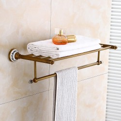 High Quality Bronze Copper Crystal Toilet Accessories Classic Bathroom Hardware Set For Hotel