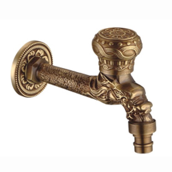 Factory Low Price 1/2" 3/4" Antique Brass Bibcock Cold Water Taps For Washing Machine