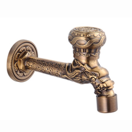 Factory Low Price 1/2" 3/4" Antique Brass Bibcock Cold Water Taps For Washing Machine