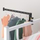 Home Space Saving Bathroom Laundry Black Wall Mount Drying Rack Clothes Aluminum