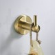 Wholesale Wall Clothes Coat Hanger Brushed Gold Metal Robe Hooks Stainless Steel Bathroom Accessories