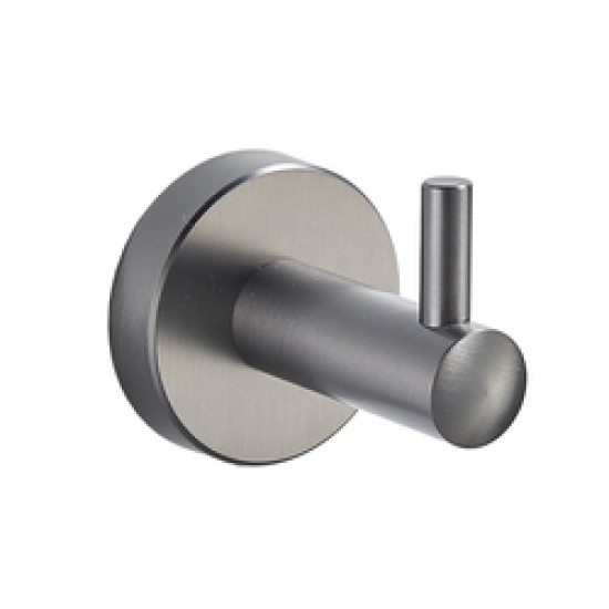 Modern 304 Stainless Steel Gun Grey Bathroom Accessories Wall Mounted Robe Hook Cloth Coat Hanger