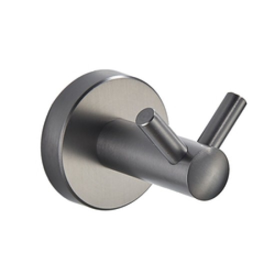 Modern 304 Stainless Steel Gun Grey Bathroom Accessories Wall Mounted Robe Hook Cloth Coat Hanger