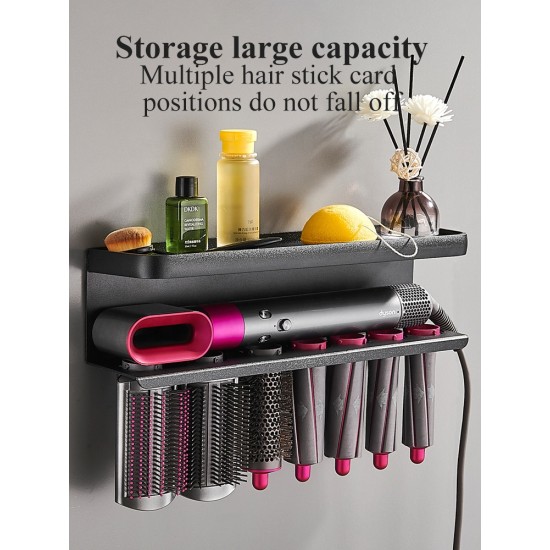 Metal Salon/Household Dyson Hair Dryer Holder Bathroom Storage Shelf Makeup Organizer