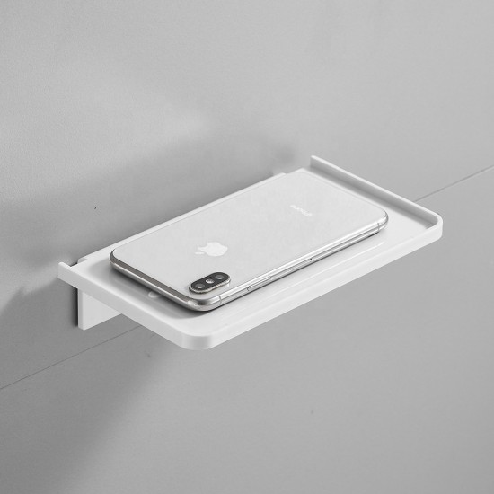 ABS Free Of Punch Mobile Phone Toilet Shelf Rack Bathroom With Sicker Wall Mount