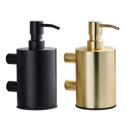 Black Manual Soap Dispenser Wall Bathroom Liquid Soap Dispenser Hands Cleaning Shampoo Gel