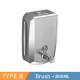 SUS 304 Liquid Soap Dispenser Stainless Steel Wall Mounted Brushed Bathroom Soap Dispenser Brushed