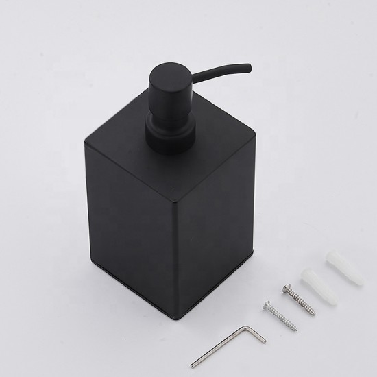 Wholesale Free Standing Bathroom Black Hand Sanitizer Liquid Soap Dispenser Square Shape