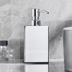 Factory Wholesale Hotel Durable Chrome Soap Dispenser SUS Manual Press Shower Dispenser Wall Mounted