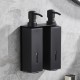 2 in 1 Stainless Steel Double Soap Dispenser Wall-Mount Shower Bath For Hotel