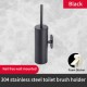 Black Toilet Brush Holder Stainless steel Material Toilet Brush Holder Set Wall Cleaning Tools