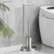 Free Standing Paper Holder With Toilet Brush 304 Stainless Steel Bathroom Toilet Tissue Roll Holder