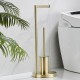 Brushed Gold Toilet Roll Paper Holder Bathroom Metal Paper Holder With Toilet Brush