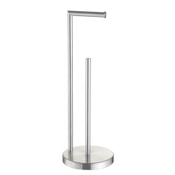 Floor Standing Toilet Paper Roll Holder Stainless Steel Black Toilet Paper Holder Stand