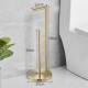 Floor Standing Toilet Paper Roll Holder Stainless Steel Black Toilet Paper Holder Stand